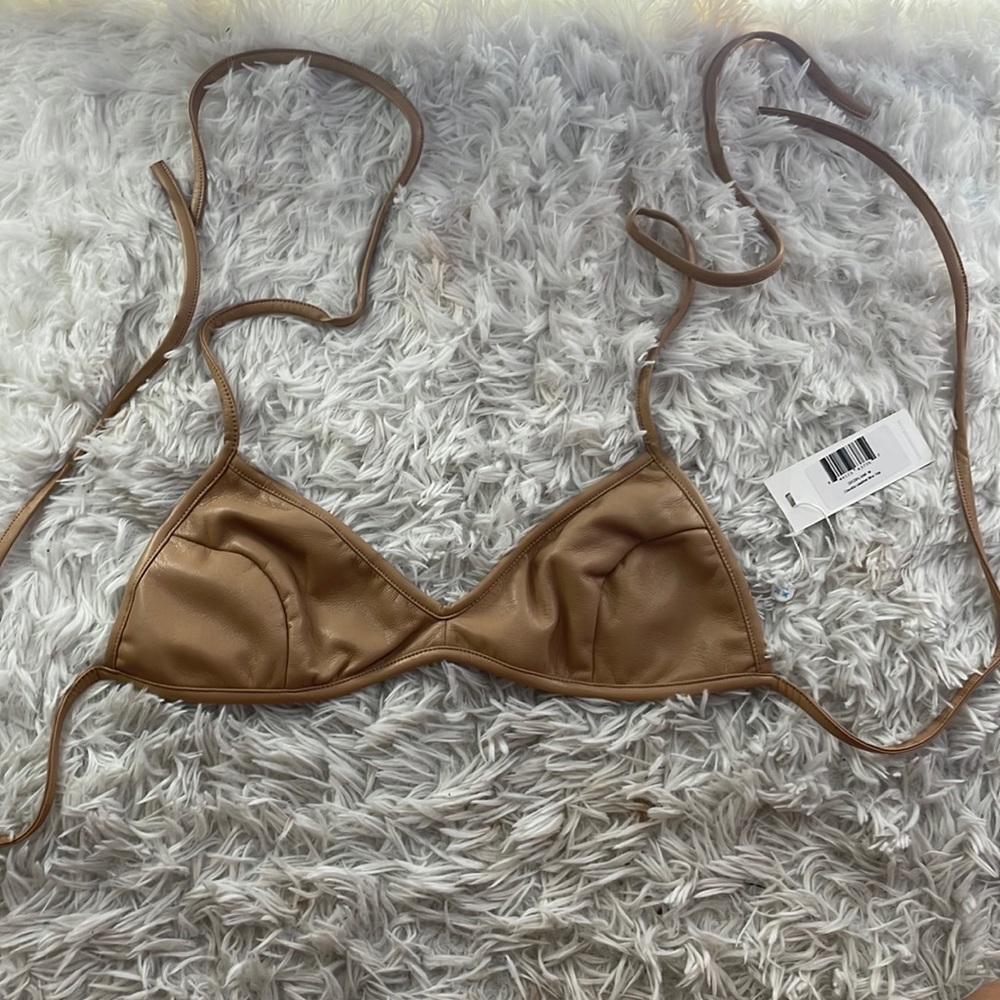 Frankies bikinis leather top